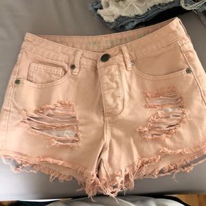 Cotton On Light Pink Denim Shorts